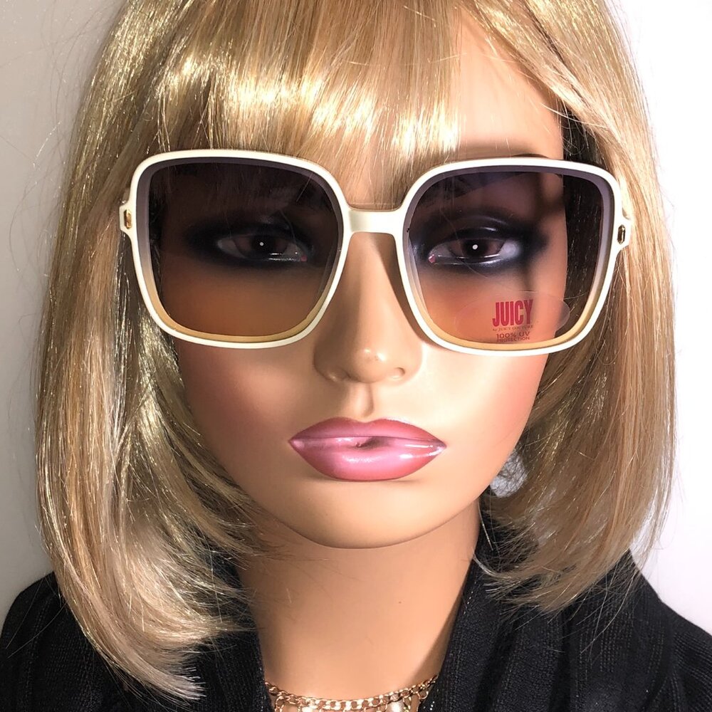 Juicy Couture White Oversized Square Sunglasses